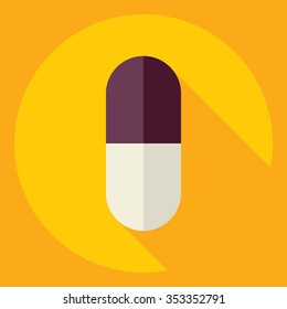 Flat modern design with shadow  Icon pills