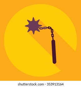 Flat modern design with shadow  Icon mace