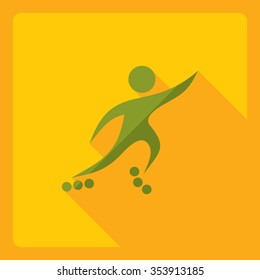 Flat modern design with shadow  Icon stick figure
