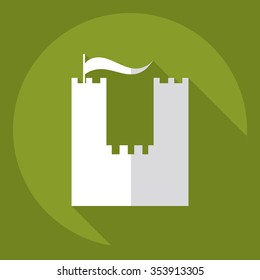 Flat modern design with shadow  Icon fortress