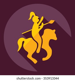 Flat modern design with shadow  Icon medieval