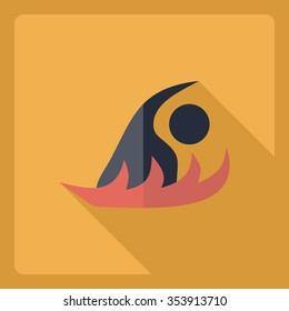 Flat modern design with shadow  Icon stick figure