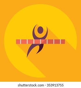 Flat modern design with shadow  Icon stick figure