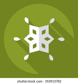 Flat modern design with shadow  Icon snowflake