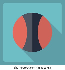Flat modern design with shadow  Icon tennis