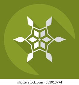 Flat modern design with shadow  Icon snowflake