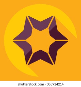 Flat modern design with shadow  Icon snowflake