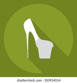 Flat modern design with shadow  Icon heel
