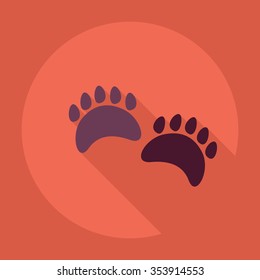 Flat modern design with shadow Icon  trace
