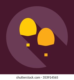 Flat modern design with shadow Icon  trail boot