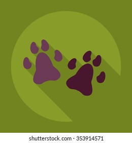 Flat modern design with shadow Icon  trace