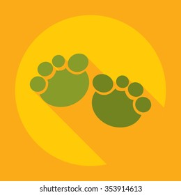 Flat modern design with shadow Icon  trace