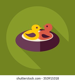 Flat modern design with shadow Icon  chick