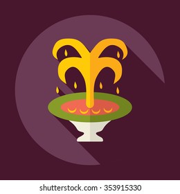 Flat modern design with shadow Icon  fountain