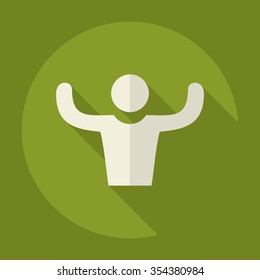 Flat modern design with shadow  Icon physical jerks