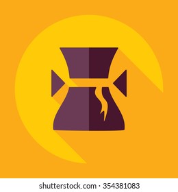 Flat modern design with shadow  Icon waistline