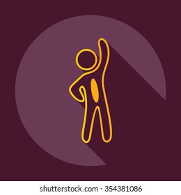Flat modern design with shadow  Icon physical jerks