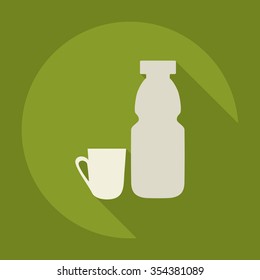 Flat modern design with shadow  Icon healthy drink