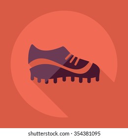 Flat modern design with shadow  Icon sneakers