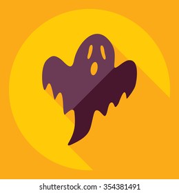 Flat modern design with shadow  Icon ghost