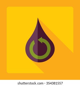 Flat modern design with shadow  Icon water cycle
