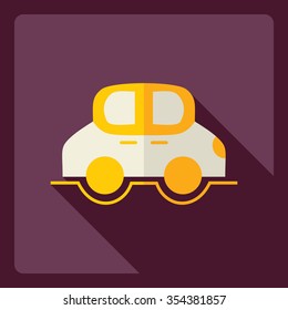 Flat modern design with shadow  Icon car