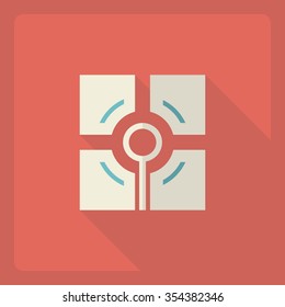 Flat modern design with shadow  Icon signal
