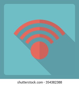 Flat modern design with shadow  Icon wi-fi