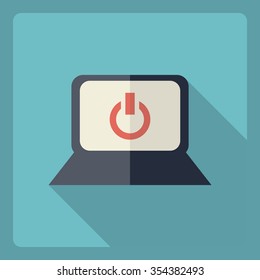 Flat modern design with shadow  Icon phone