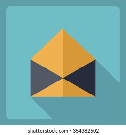 Flat modern design with shadow  Icon letter