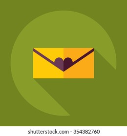 Flat modern design with shadow Icon  love letter