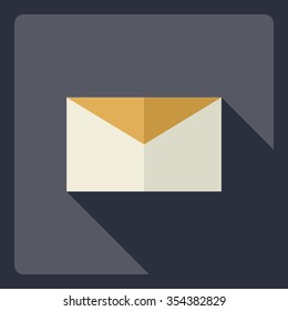 Flat modern design with shadow  Icon message