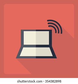 Flat modern design with shadow  Icon device