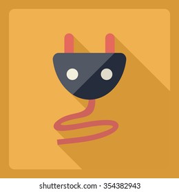 Flat modern design with shadow  Icon adapter