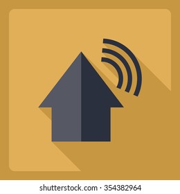 Flat modern design with shadow  Icon signal