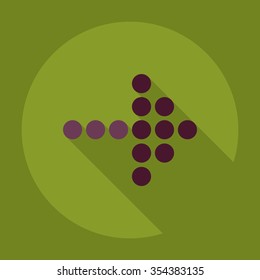 Flat modern design with shadow Icon  arrow