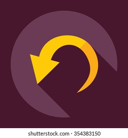 Flat modern design with shadow Icon  arrow
