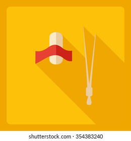 Flat modern design with shadow  Icon rolls set
