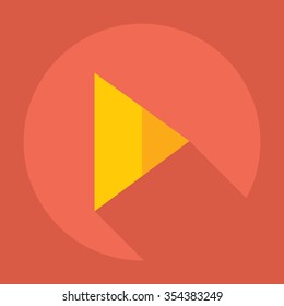 Flat modern design with shadow Icon  arrow