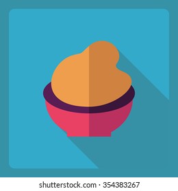 Flat modern design with shadow  Icon  noodles