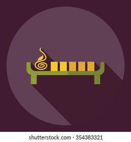 Flat modern design with shadow  Icon sushi set