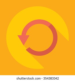 Flat modern design with shadow Icon  arrow