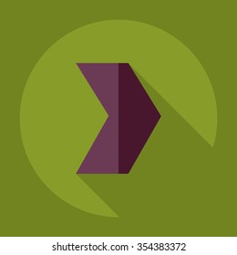 Flat modern design with shadow Icon  arrow