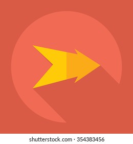 Flat modern design with shadow Icon  arrow