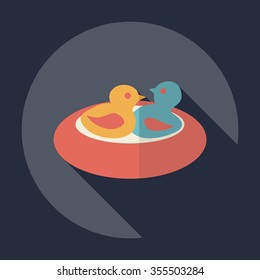 Flat modern design with shadow Icon  chick
