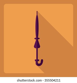 Flat modern design with shadow  Icon umbrella