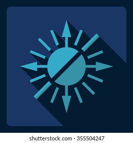 Flat modern design with shadow  Icon wind direction