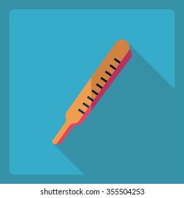 Flat modern design with shadow  Icon thermometer