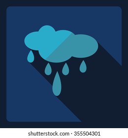 Flat modern design with shadow  Icon rain