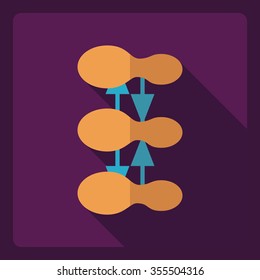 Flat modern design with shadow  Icon evaporation